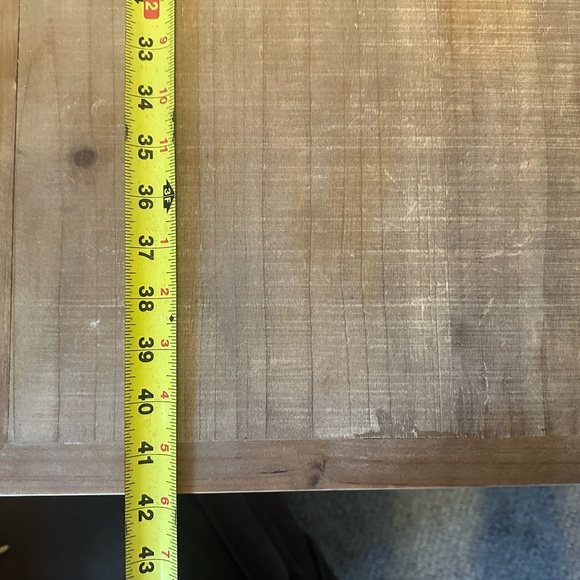 Rustic Brown and White Console Table - Picture 5 of 5